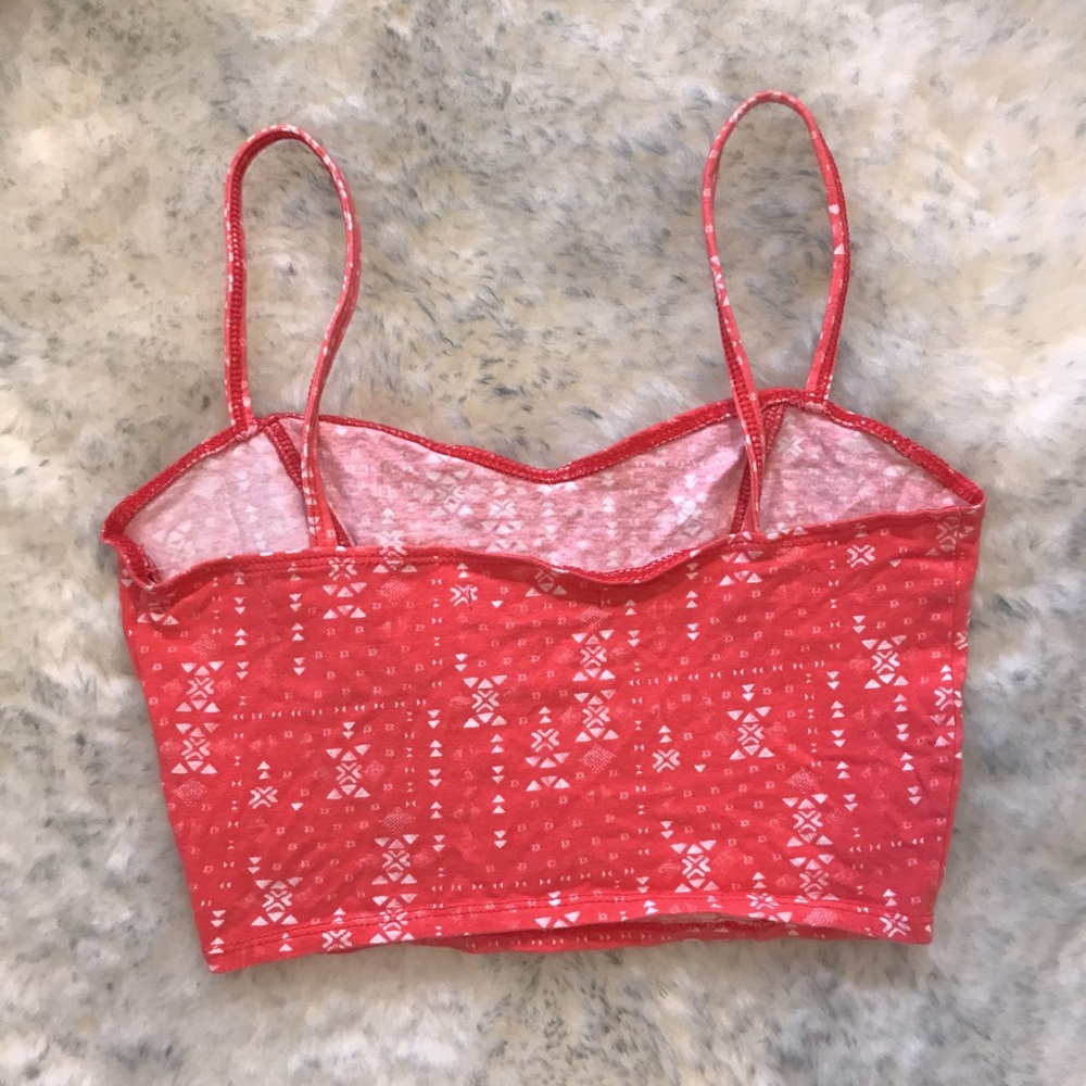 Bright Coral Orange Cropped Top